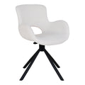 Amorim Dining Chair – 4er Set, Bouclé off-white, drehbar