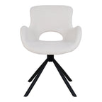 Amorim Dining Chair – 4er Set, Bouclé off-white, drehbar