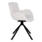 Amorim Dining Chair – 4er Set, Bouclé off-white, drehbar