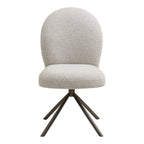Lana Dining Chair – 4er Set, Bouclé sand, graue Beine