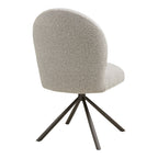 Lana Dining Chair – 4er Set, Bouclé sand, graue Beine