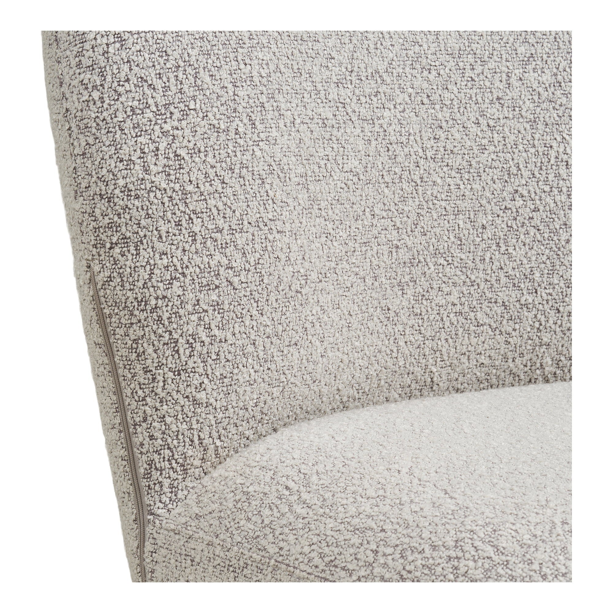 Lana Dining Chair – 4er Set, Bouclé sand, graue Beine