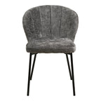 Roanne Dining Chair – 4er Set, grau, schwarze Beine