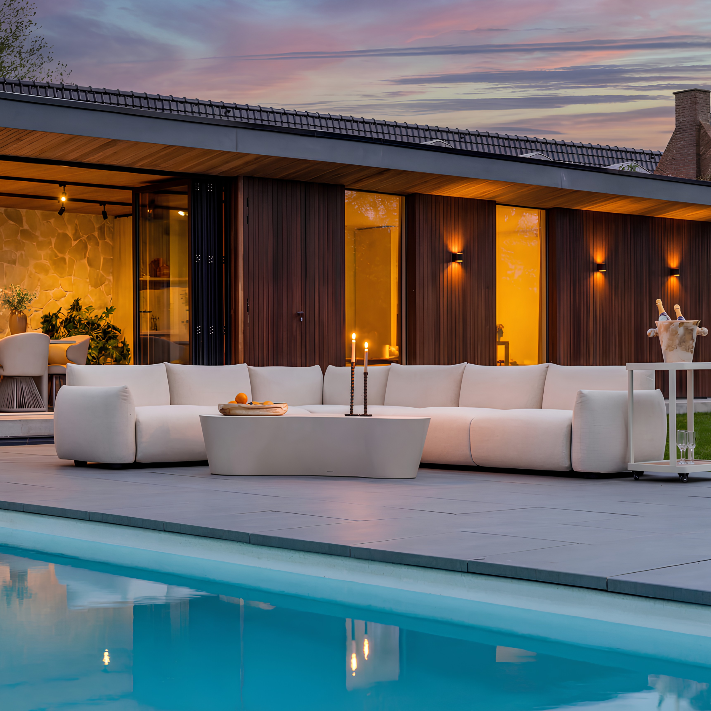Outdoor sofa Dawson beige alpine cornersofa