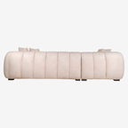 Sofa Novaro cream tweed – linke Lounge, feuerhemmend