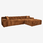 Sofa Cube lovely cinnamon 3-seater + lounge right