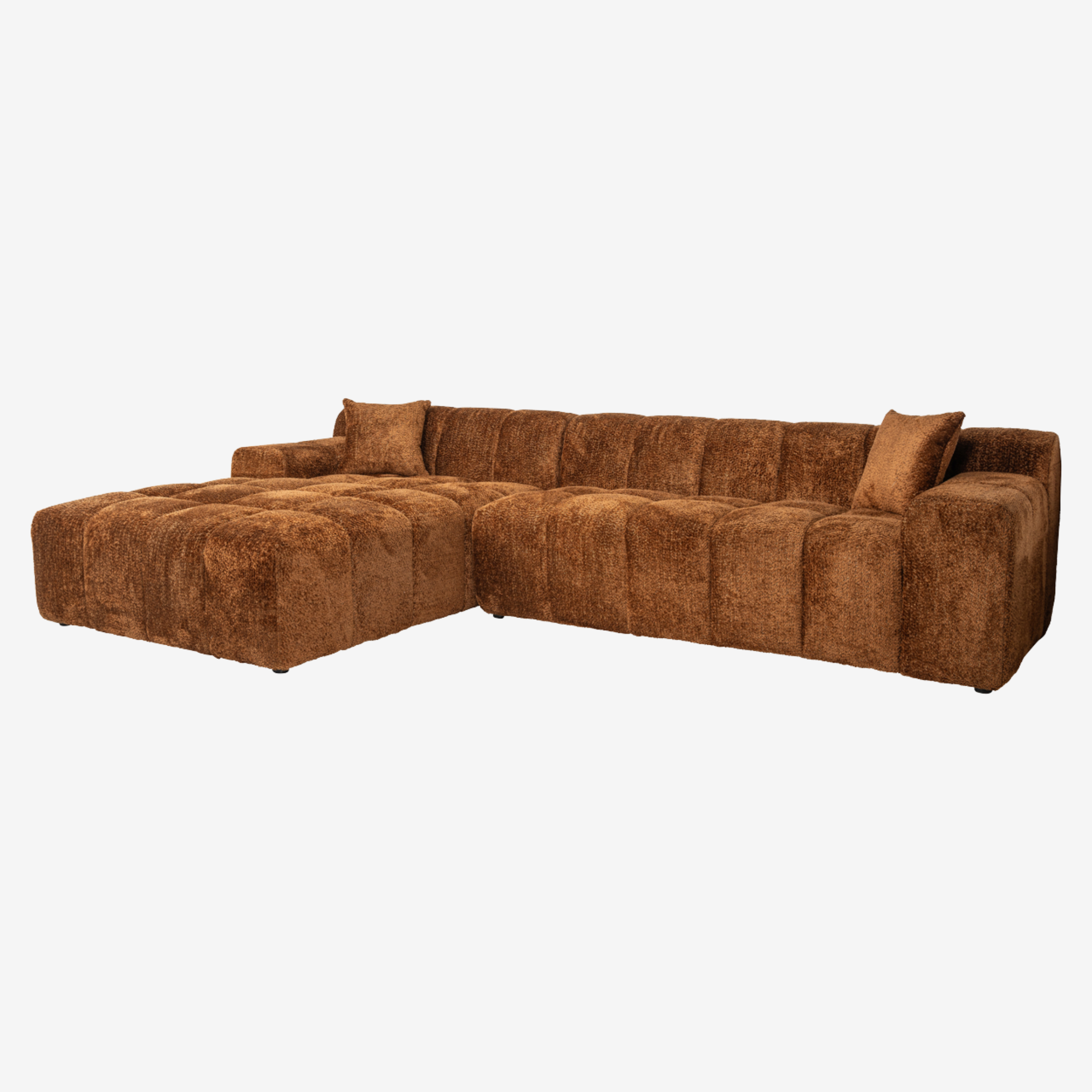 Sofa Cube lovely cinnamon 3-seater + lounge left