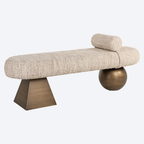 Bench Alexander Jones beige angora (Geneva)