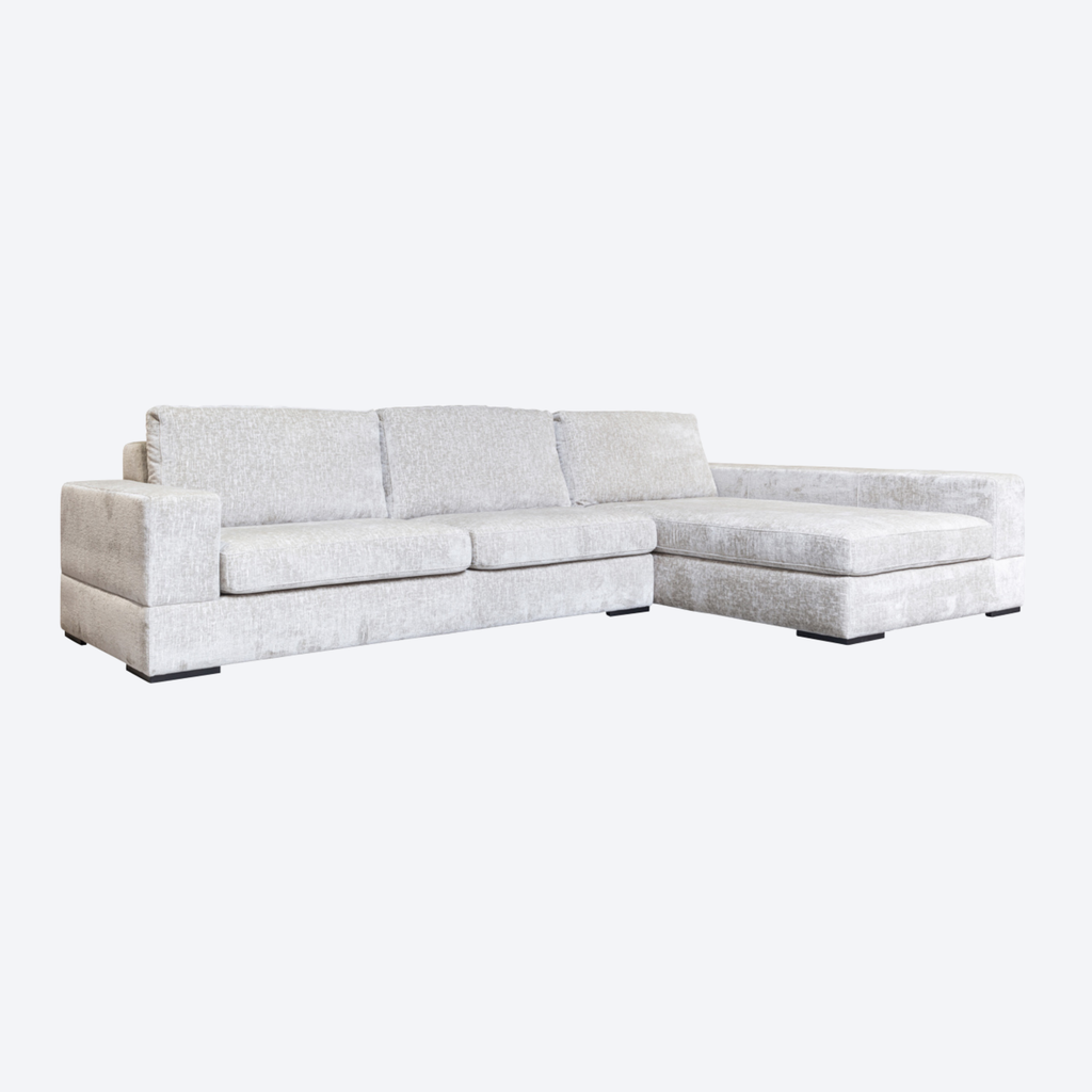 Sofa Pasha pearl island 3-seater + lounge right fully upholstered