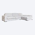 Sofa Pasha pearl island 3-seater + lounge right fully upholstered