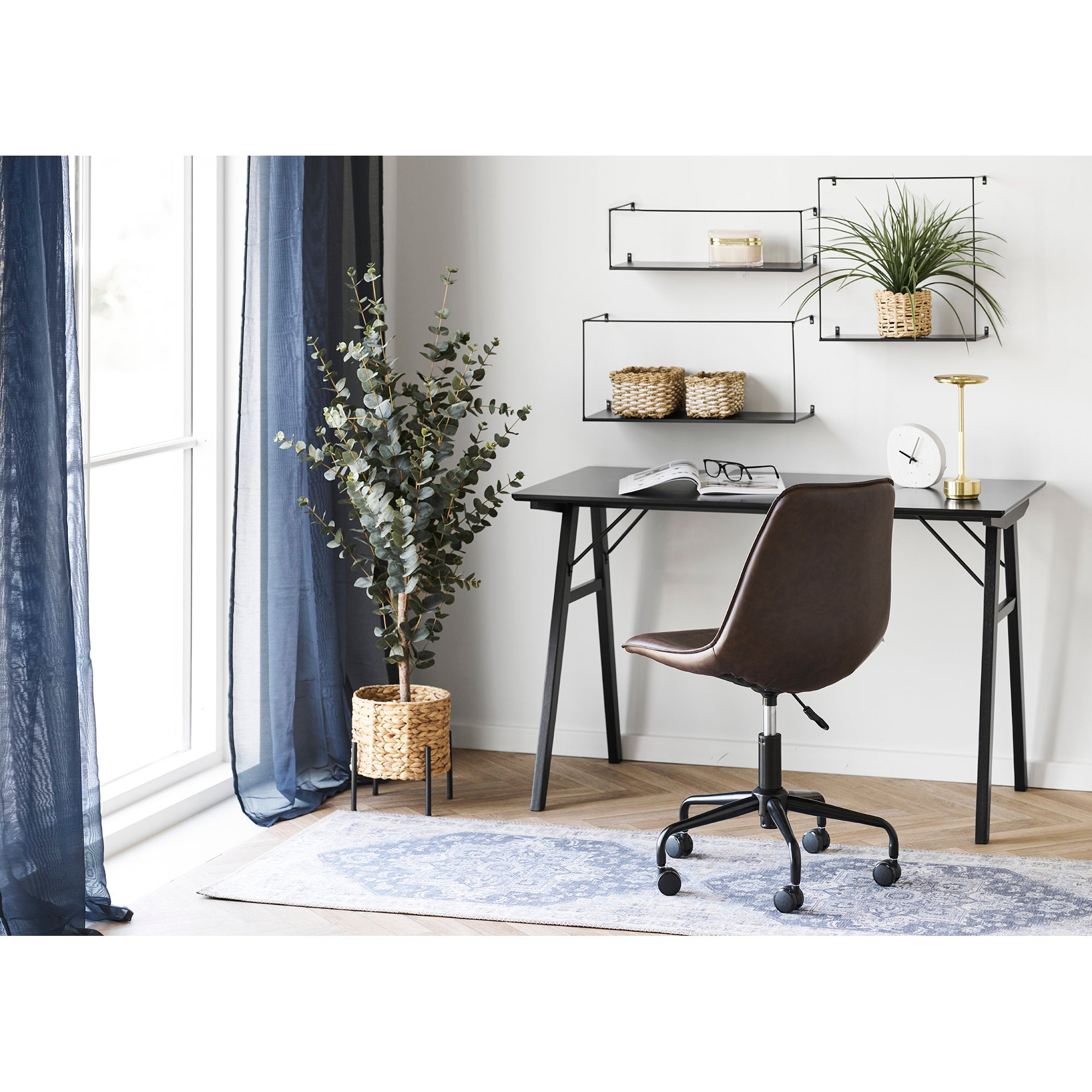 Vojens Desk - Schreibtisch, schwarz 120x60x75 cm