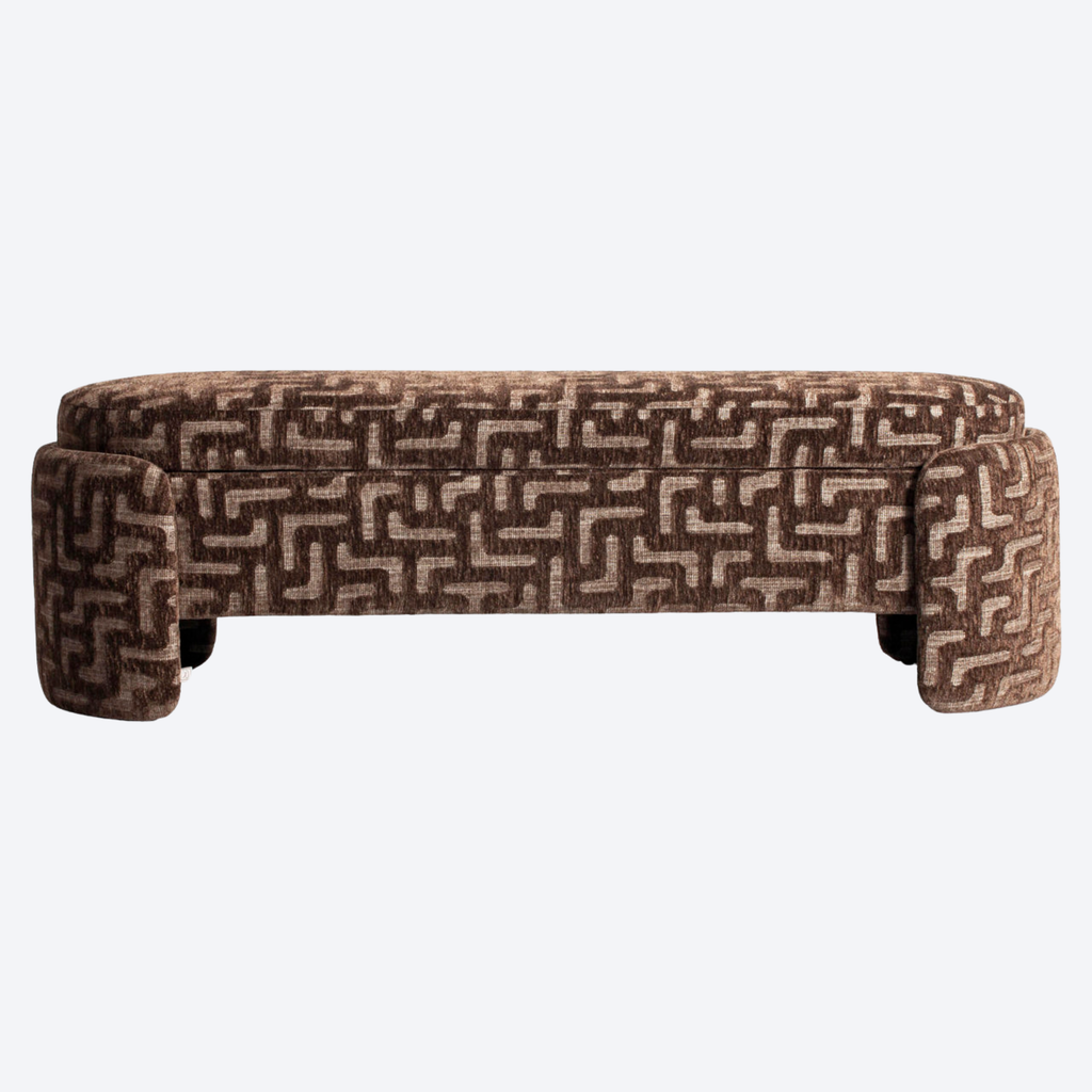 Bench Cupid brown labyrinth with storage