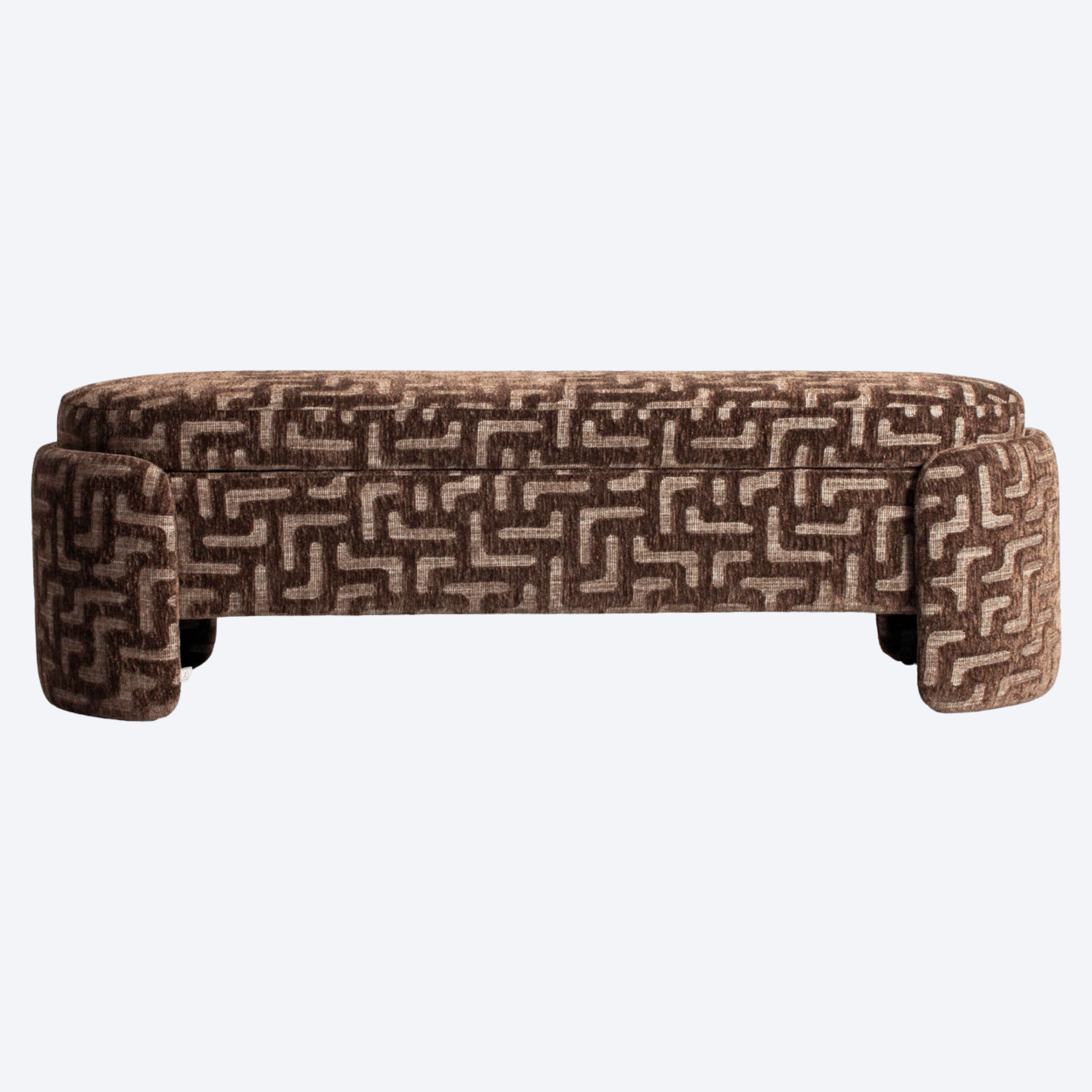 Bench Cupid brown labyrinth with storage