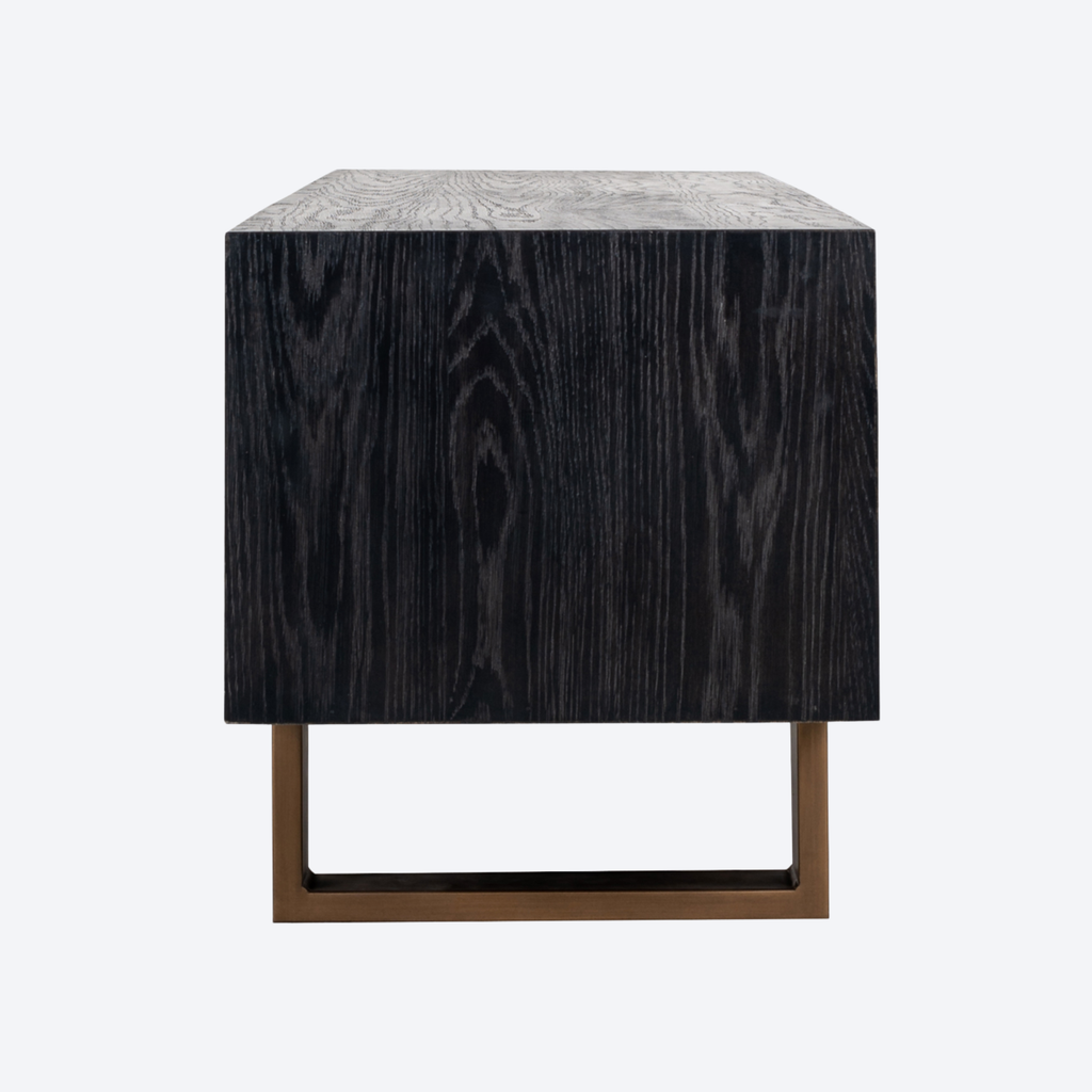 TV cabinet Hunter black rustic