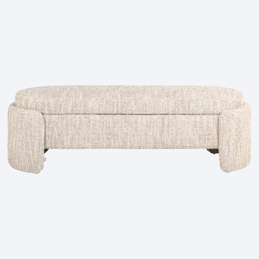 Bench Cupid beige angora with storage