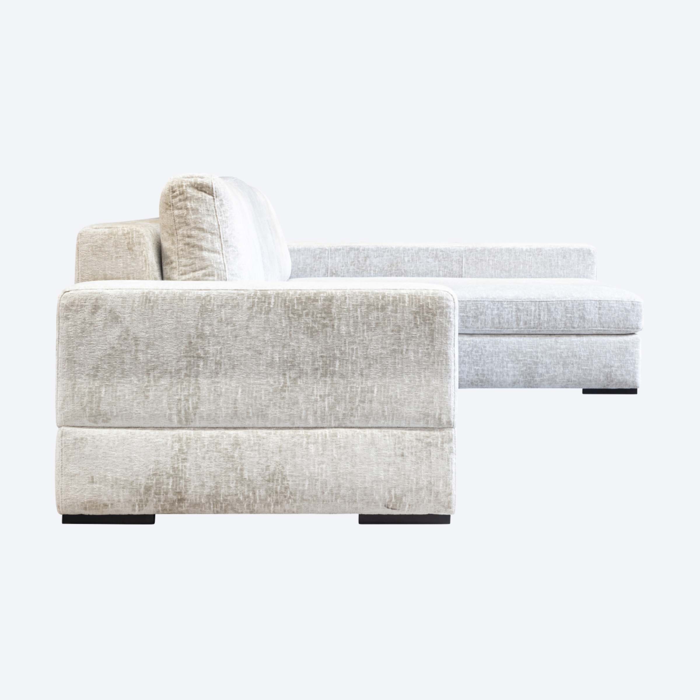 Sofa Pasha pearl island 3-seater + lounge right fully upholstered