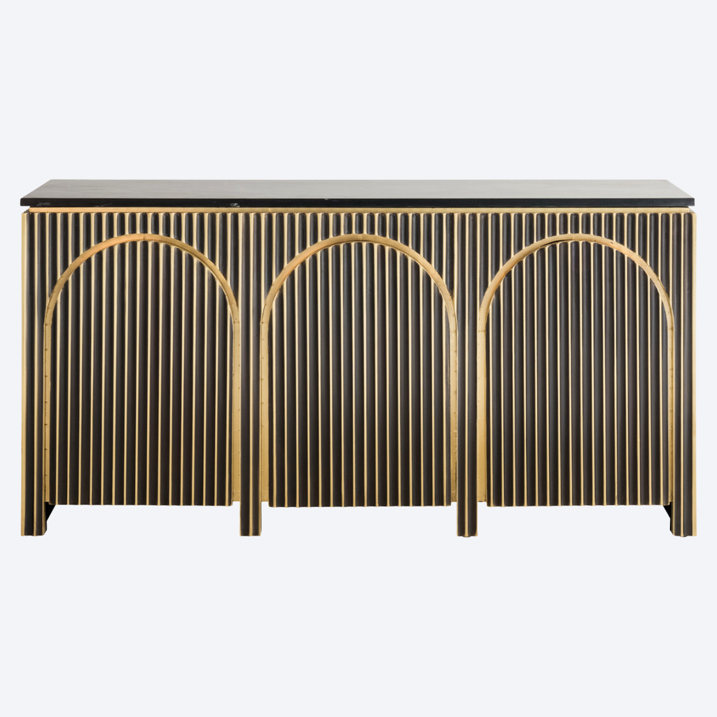 Sideboard Les Arcs brushed gold