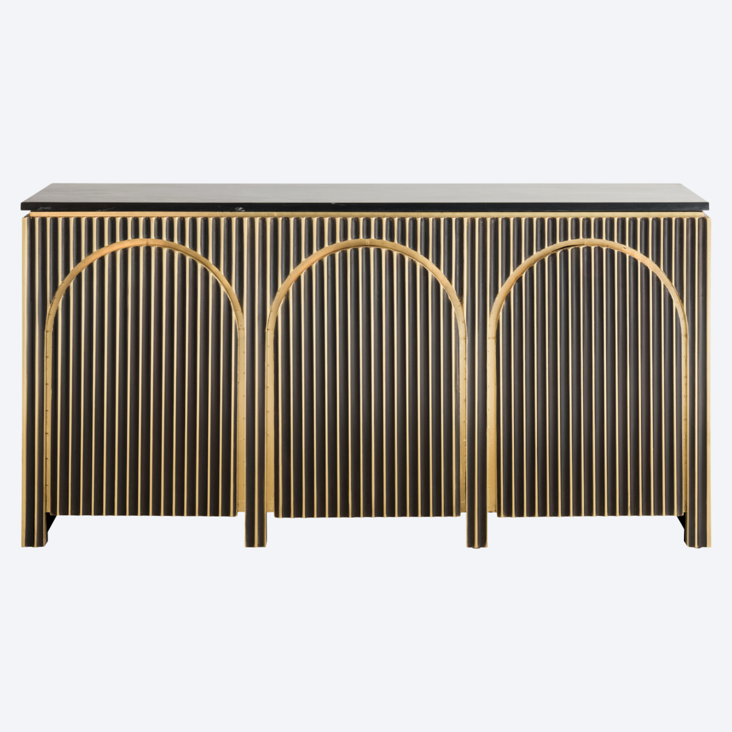 Sideboard Les Arcs brushed gold