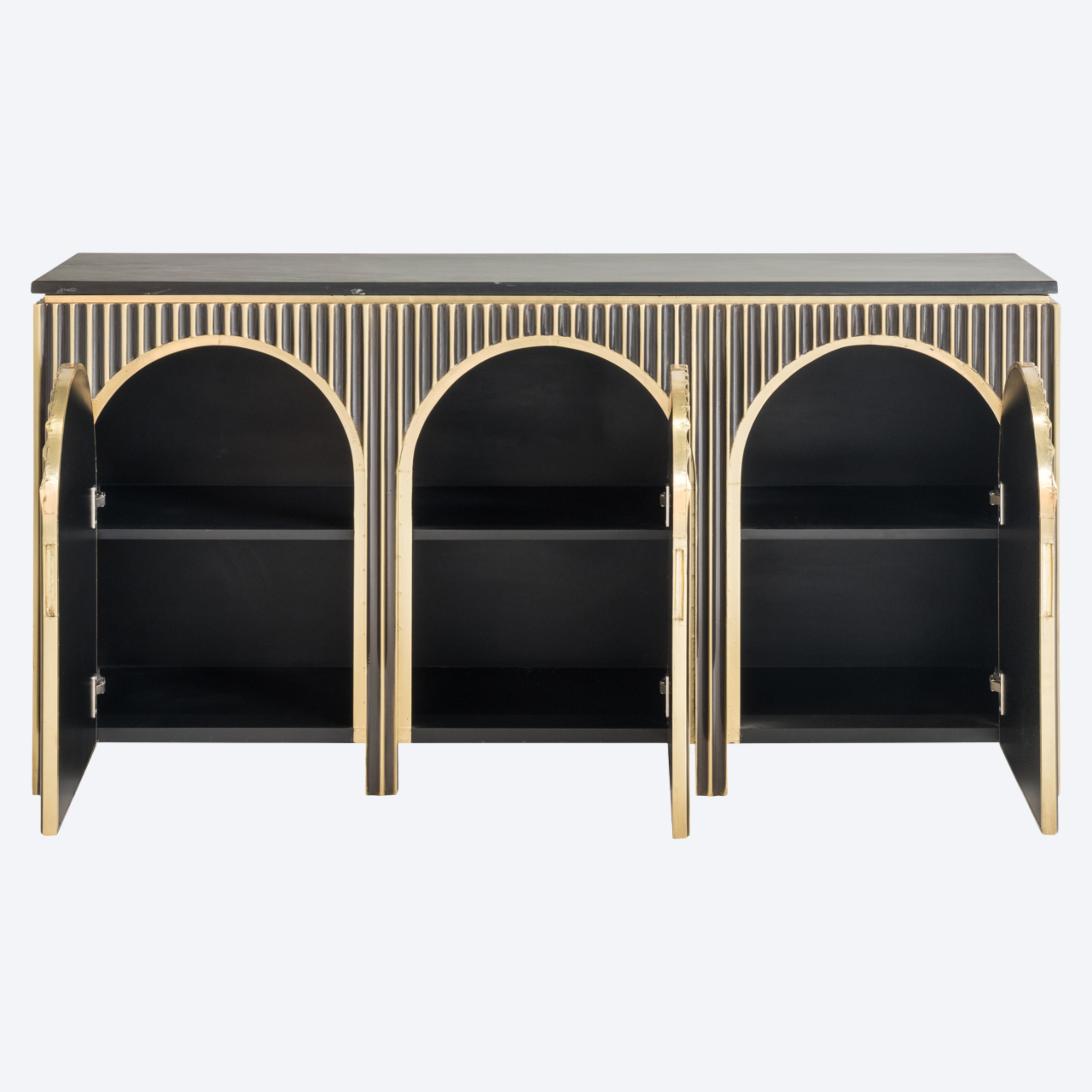 Sideboard Les Arcs brushed gold