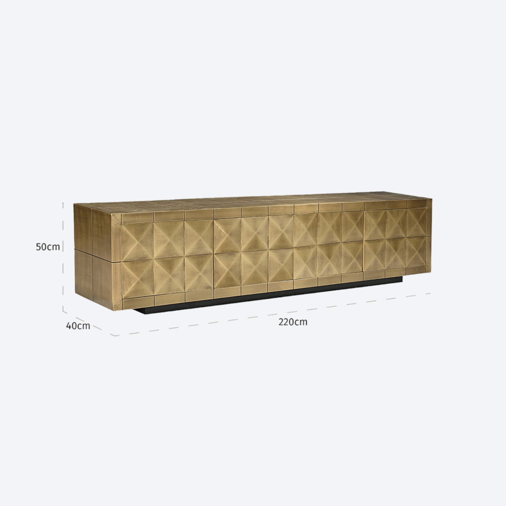 TV cabinet Collada brushed gold