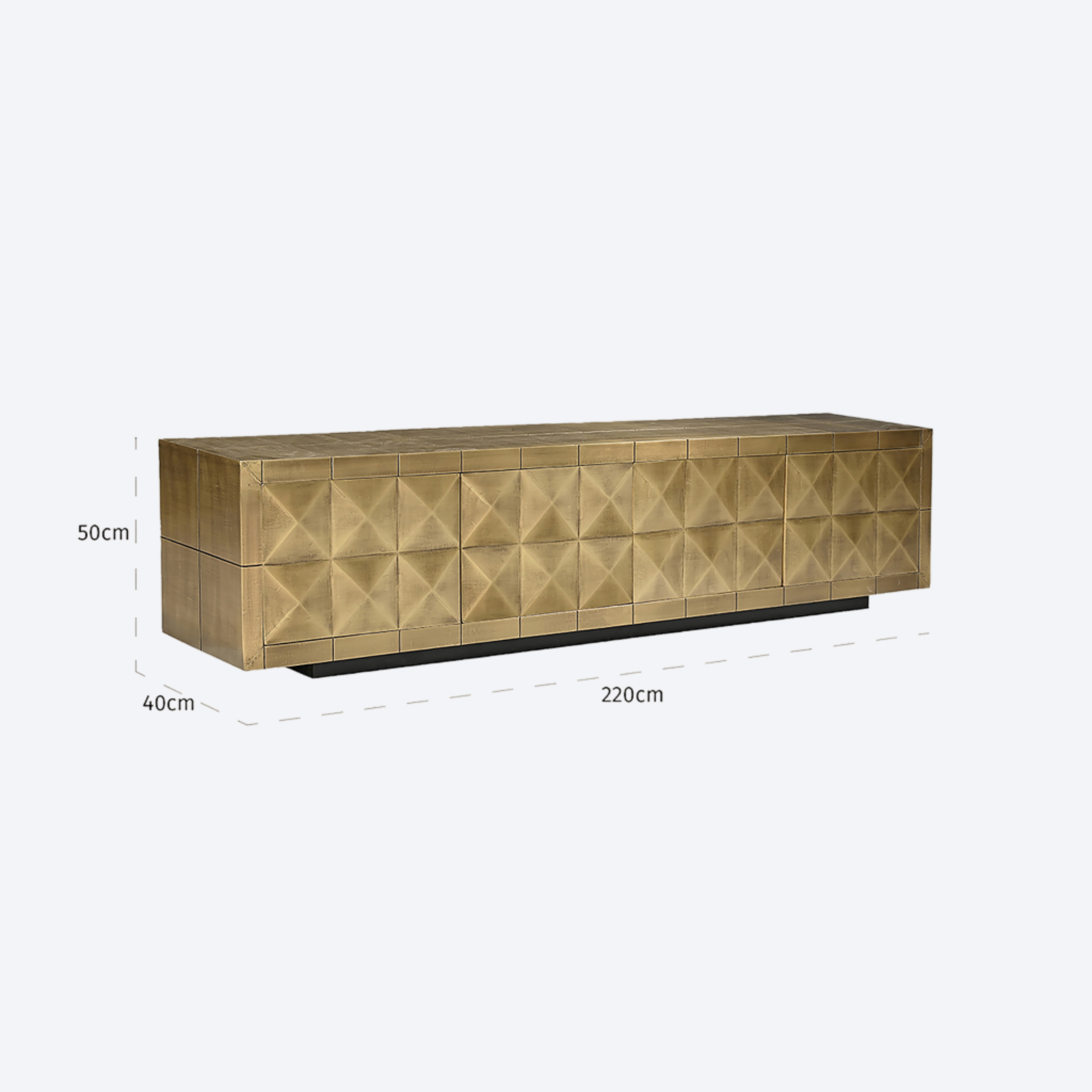 TV cabinet Collada brushed gold