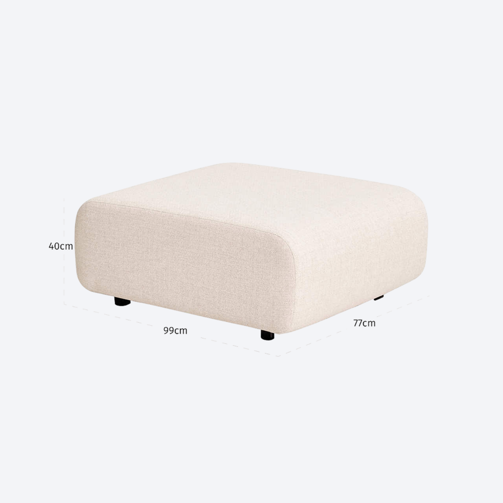 Outdoor pouffe & footstool Dawson beige alpine