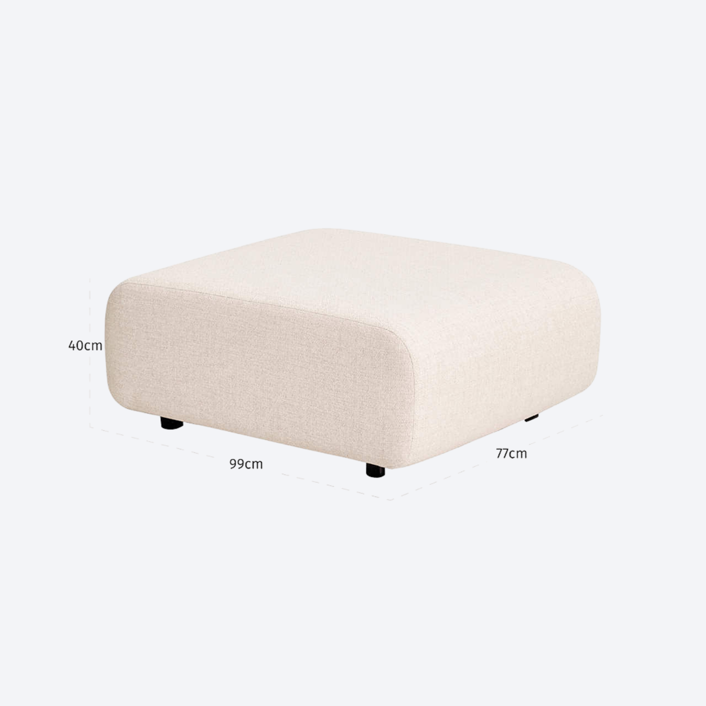 Outdoor pouffe & footstool Dawson beige alpine