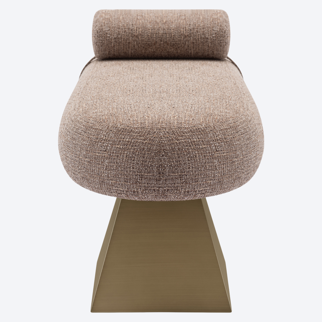 Bench Alexander Jones brown tweed fire retardant (Geneva)