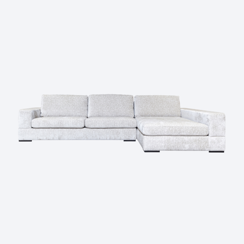 Sofa Pasha pearl island 3-seater + lounge right fully upholstered