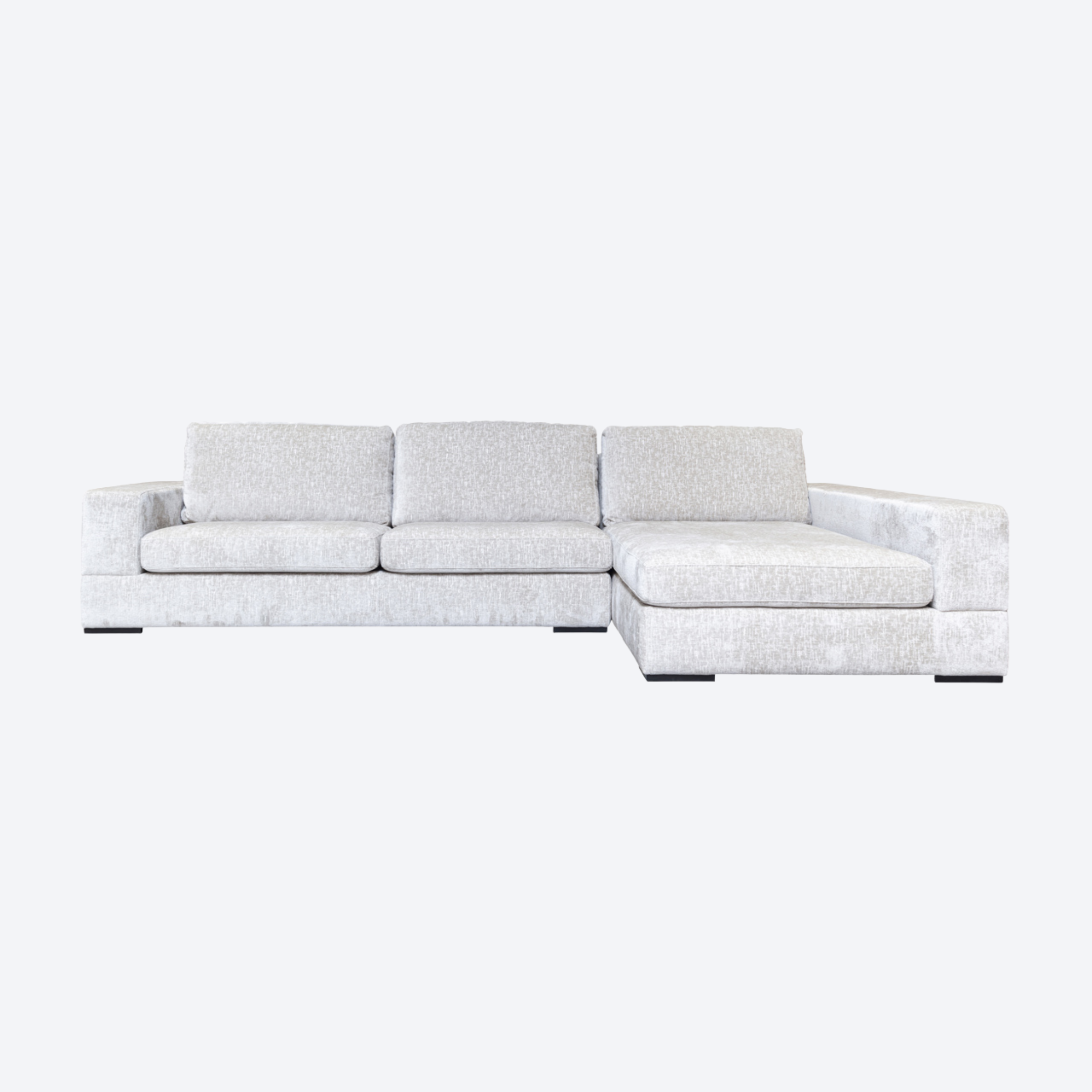 Sofa Pasha pearl island 3-seater + lounge right fully upholstered