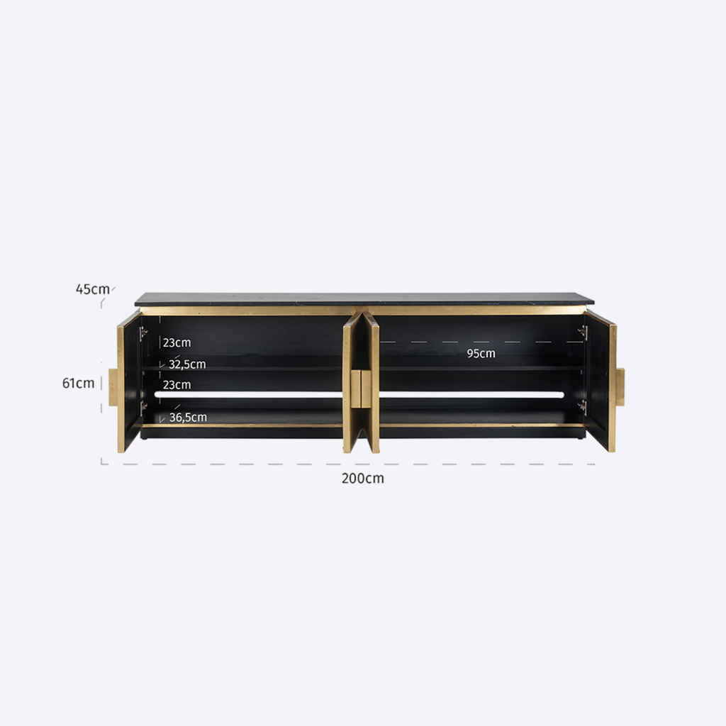 TV cabinet Ironville gold