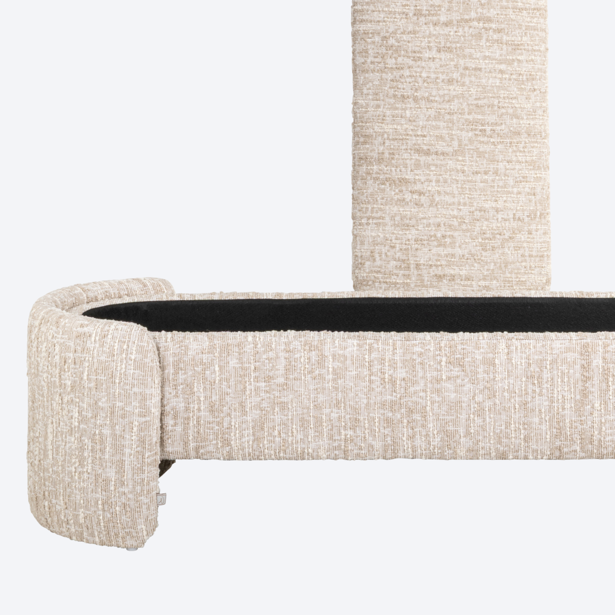 Bench Cupid beige angora with storage