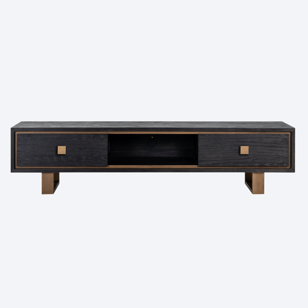 TV cabinet Hunter black rustic