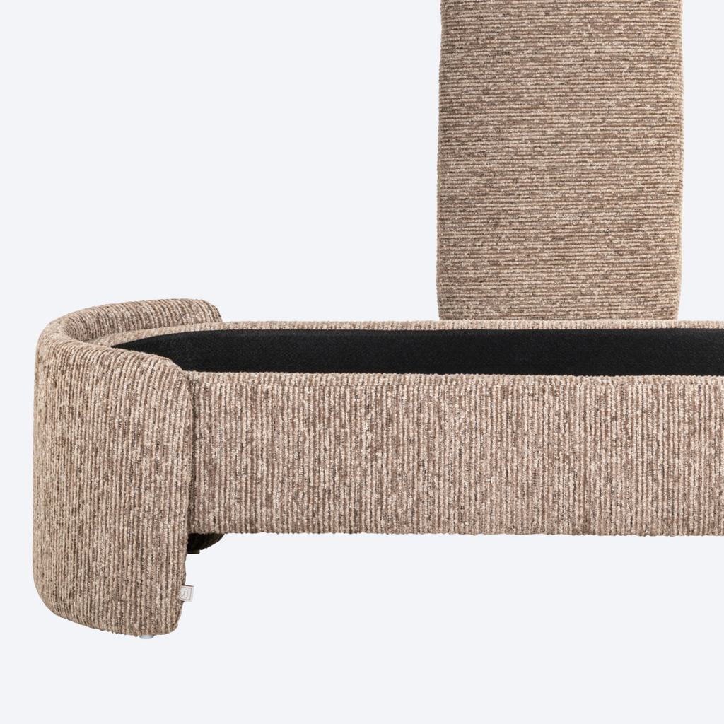 Bench Cupid mocca linear with storage