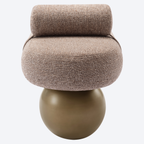 Bench Alexander Jones brown tweed fire retardant (Geneva)
