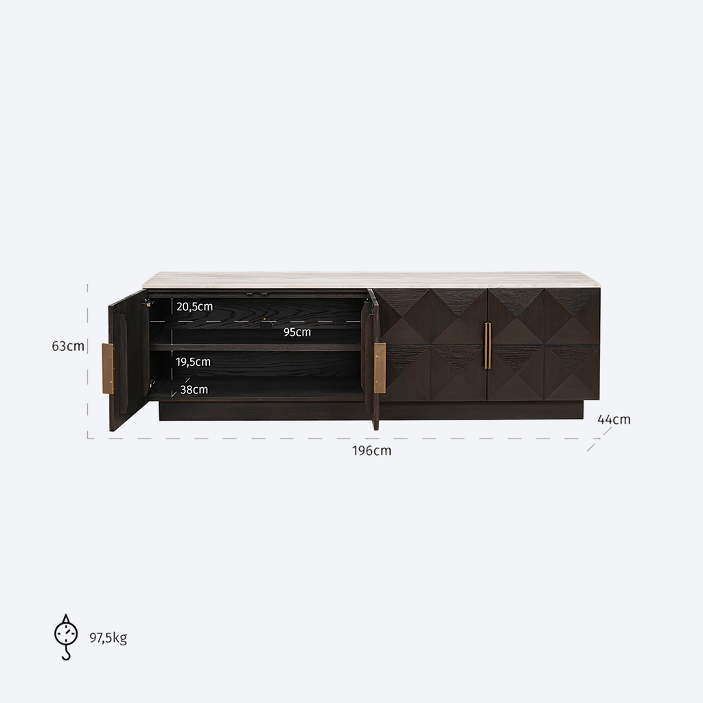 TV cabinet Claremont brown