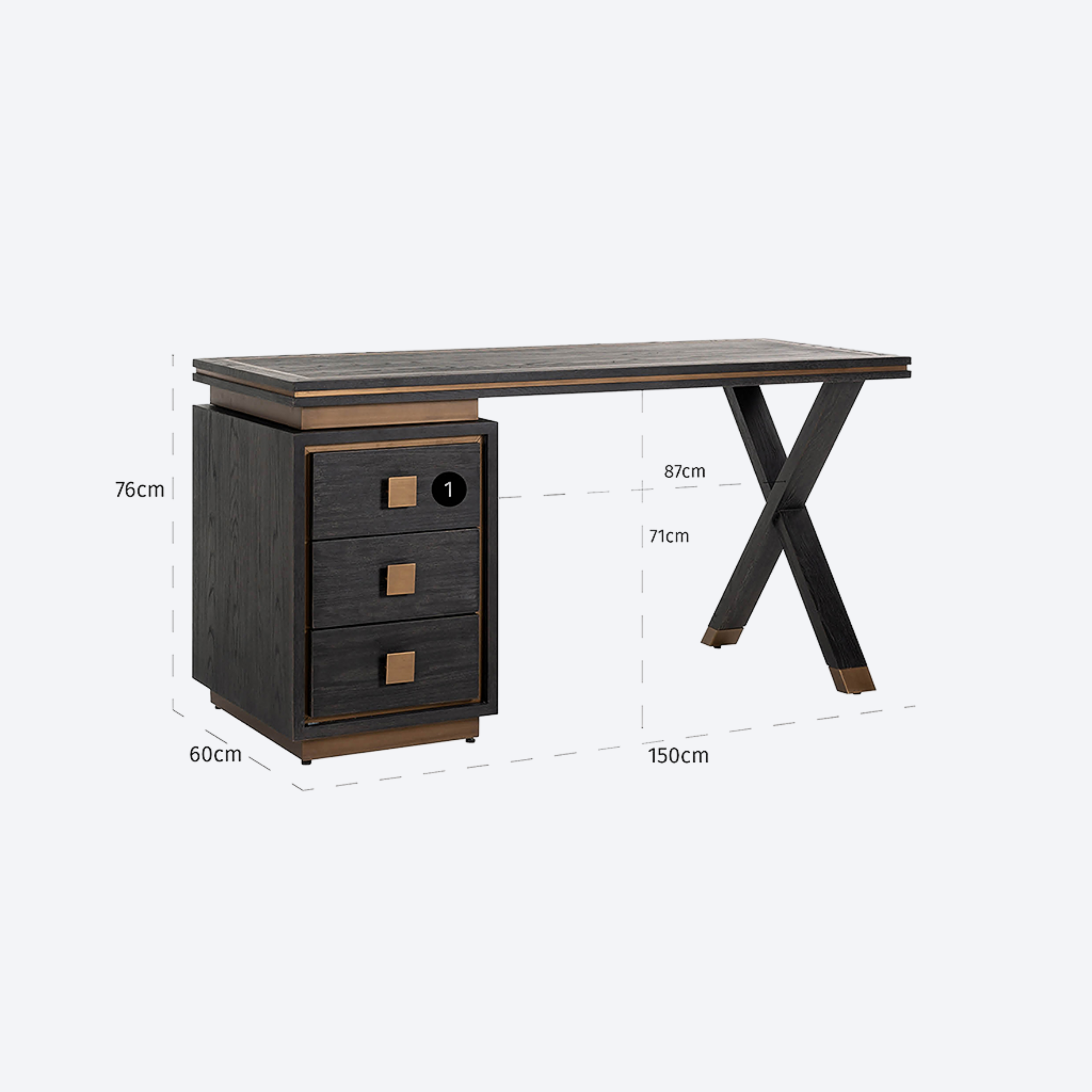 Desk Hunter black rustic