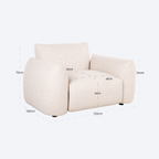 Outdoor lounge chair Dawson beige alpine