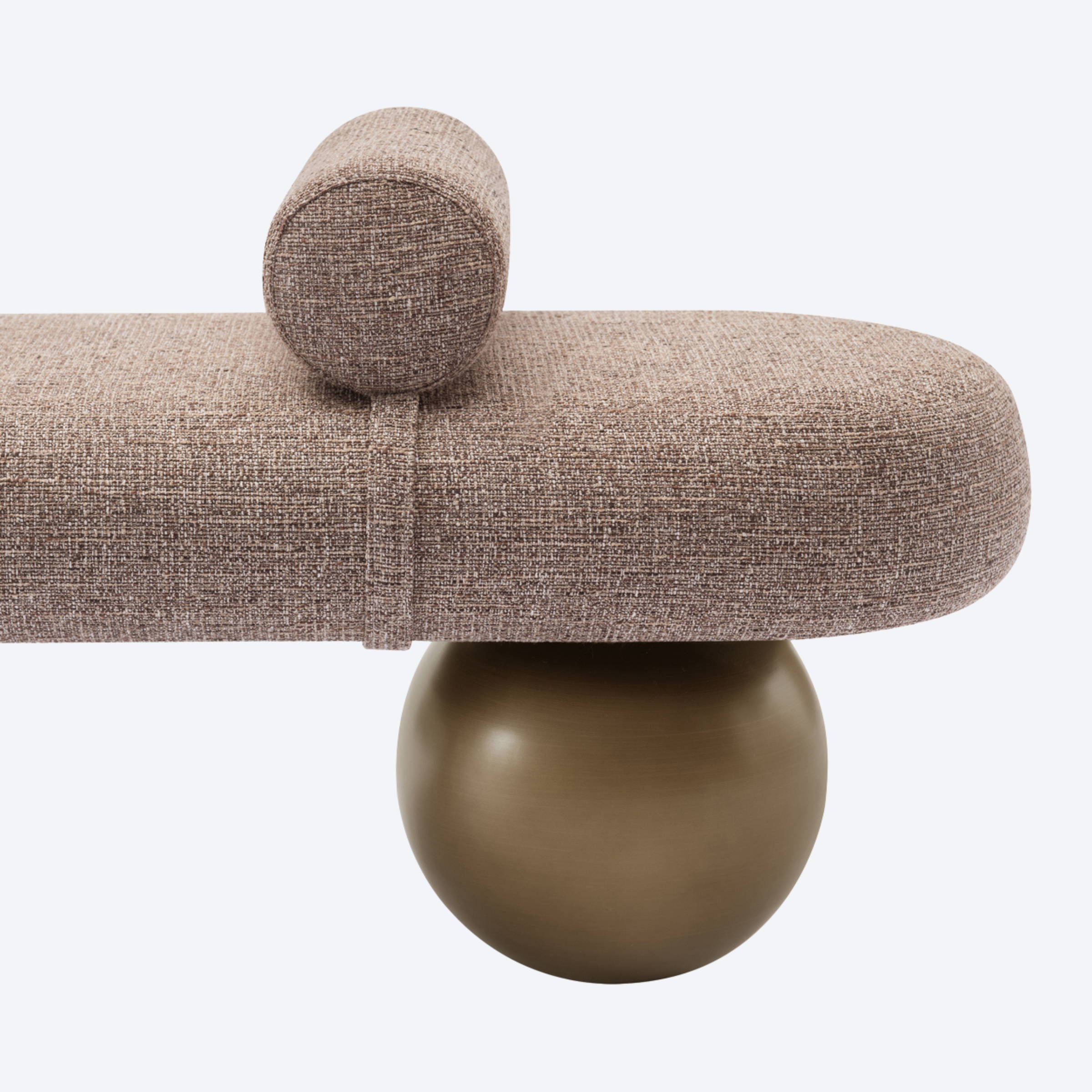 Bench Alexander Jones brown tweed fire retardant (Geneva)