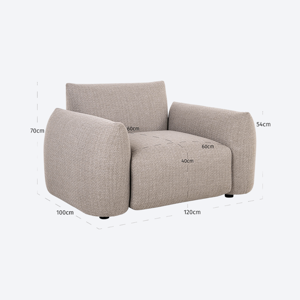Outdoor lounge chair Dawson greige alpine