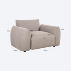 Outdoor lounge chair Dawson greige alpine
