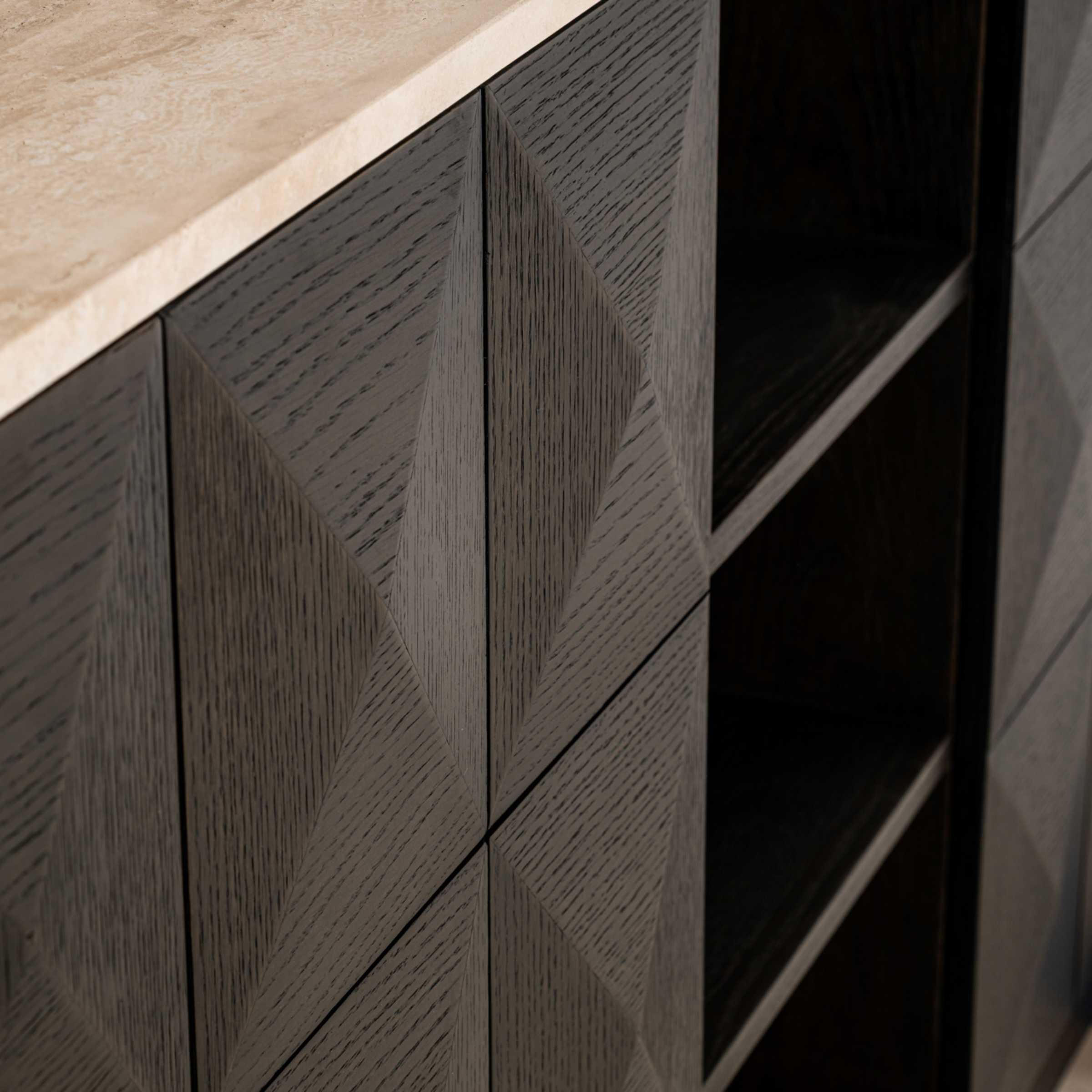Sideboard Claremont brown 4-doors 2-shelves