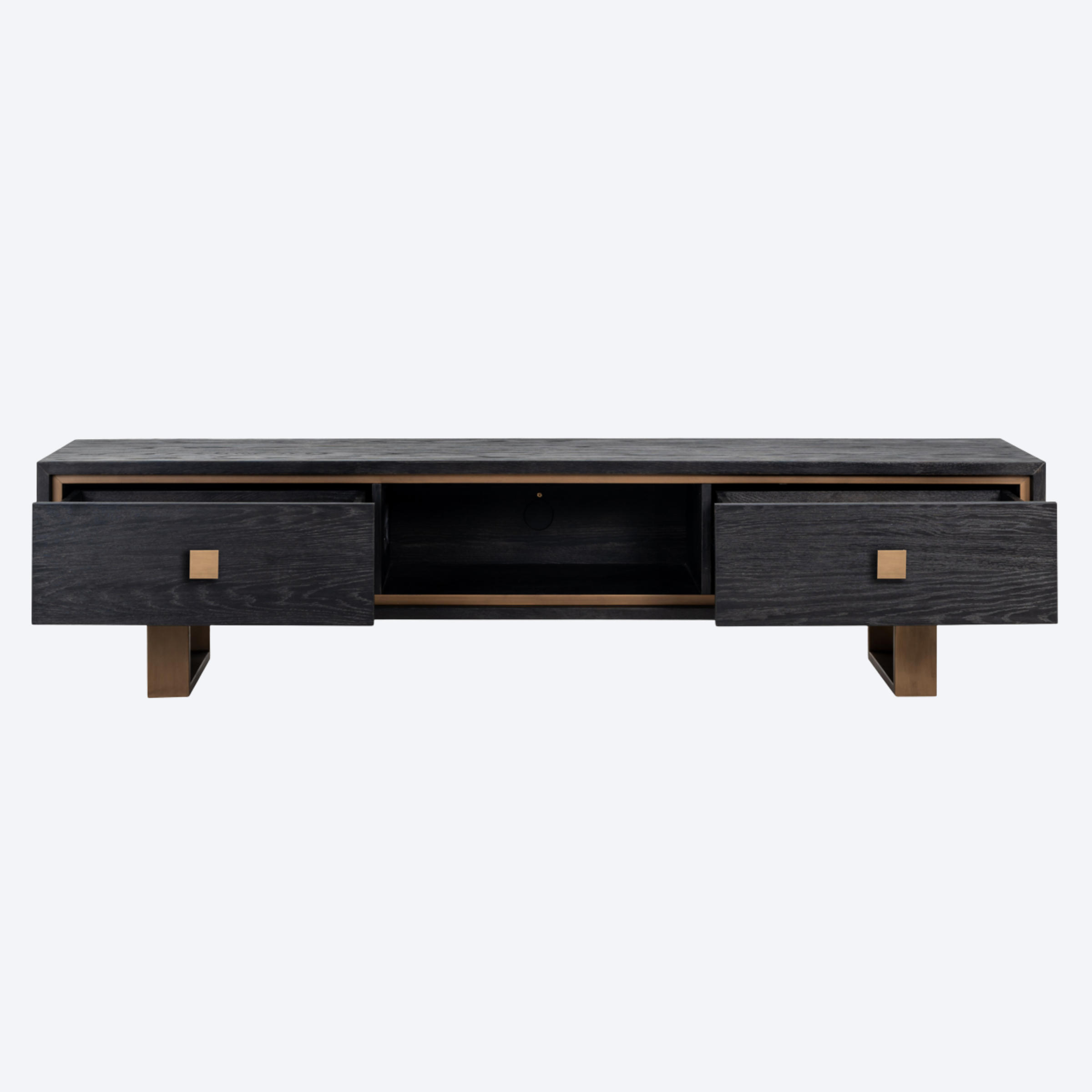 TV cabinet Hunter black rustic
