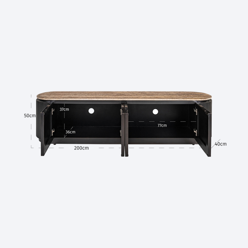 TV cabinet Russo ash brown 4-doors
