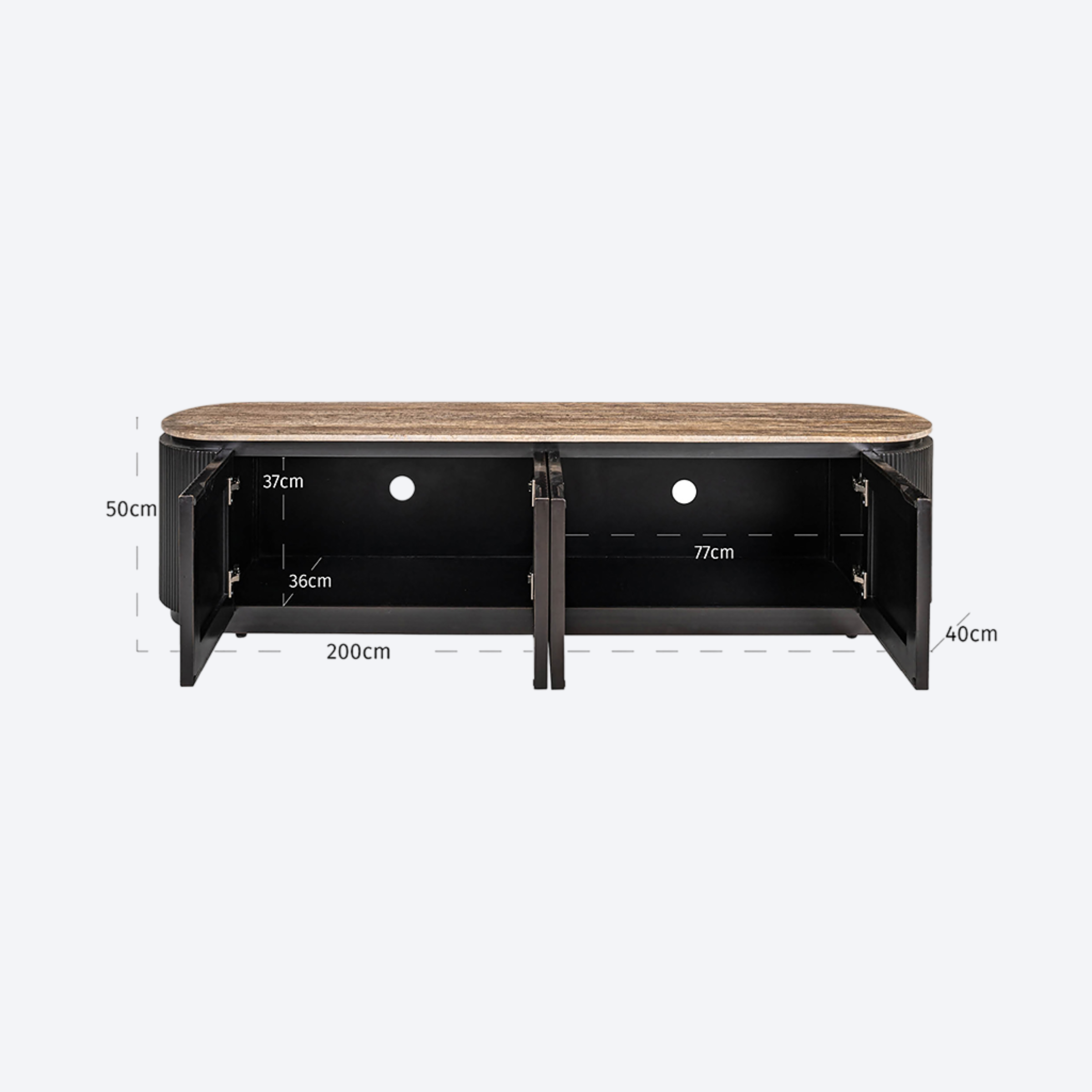 TV cabinet Russo ash brown 4-doors