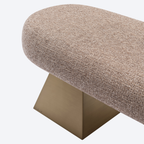 Bench Alexander Jones brown tweed fire retardant (Geneva)