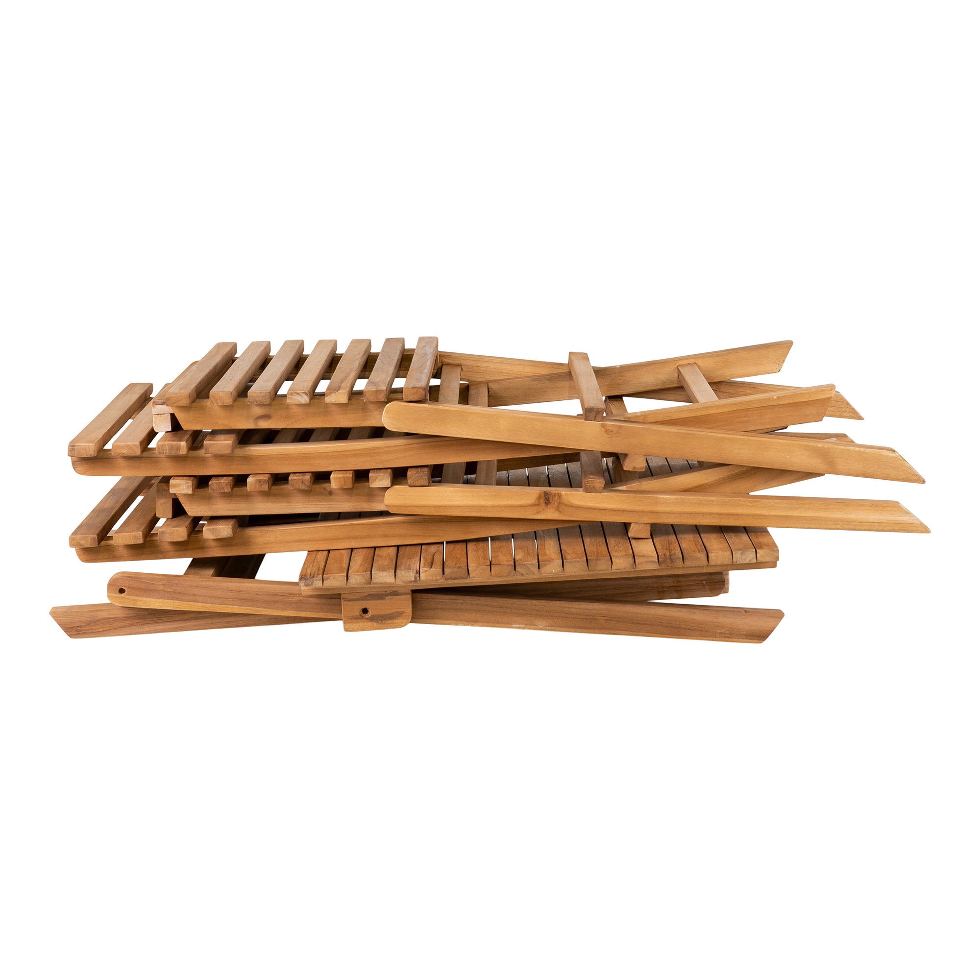 Cuenca Café-Set - Café-Set, 2 Stühle und 1 Tisch, Teak, natur