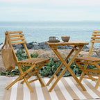 Cuenca Café-Set - Café-Set, 2 Stühle und 1 Tisch, Teak, natur