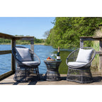 Natal Loungeset - Loungeset, Rattan, grau, inkl. Kissen