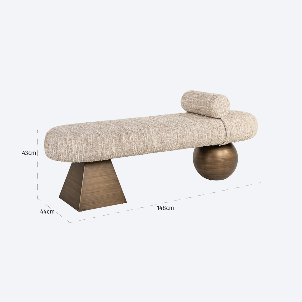 Bench Alexander Jones beige angora (Geneva)